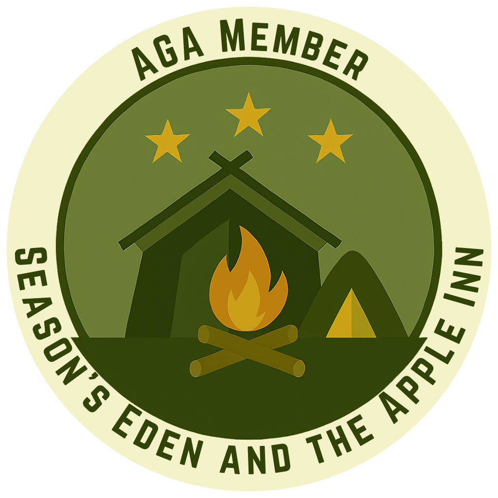 American Glamping Association Member 2025 - Season's Eden and The Apple Inn